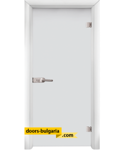Стъклена интериорна врата, BASIC G 10, каса Бяла