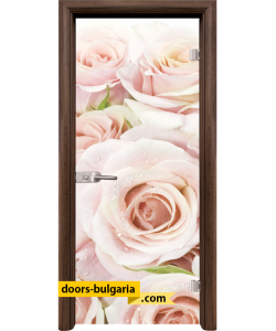 Стъклена интериорна врата, Print G 13-7, каса Тъмен Орех