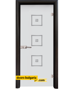 Стъклена интериорна врата, Sand G 14-3, каса Венге