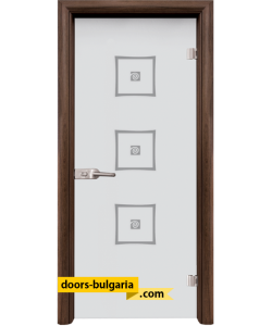 Стъклена интериорна врата, Sand G 14-3, каса Тъмен Орех