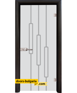 Стъклена интериорна врата, Sand G 14-11, каса Венге