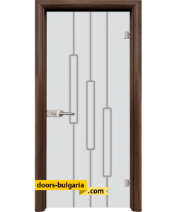 Стъклена интериорна врата, Sand G 14-11, каса Венге