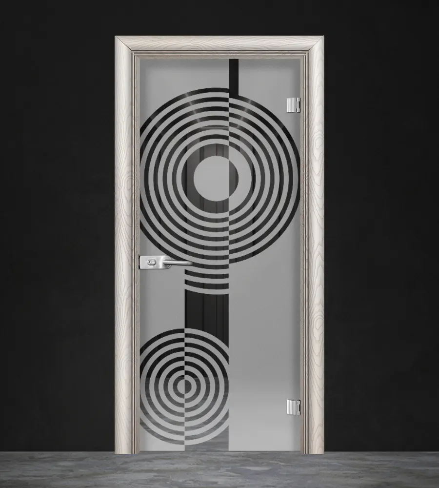 Стъклена врата Efapel Sand G 14-6 Бяла Мура