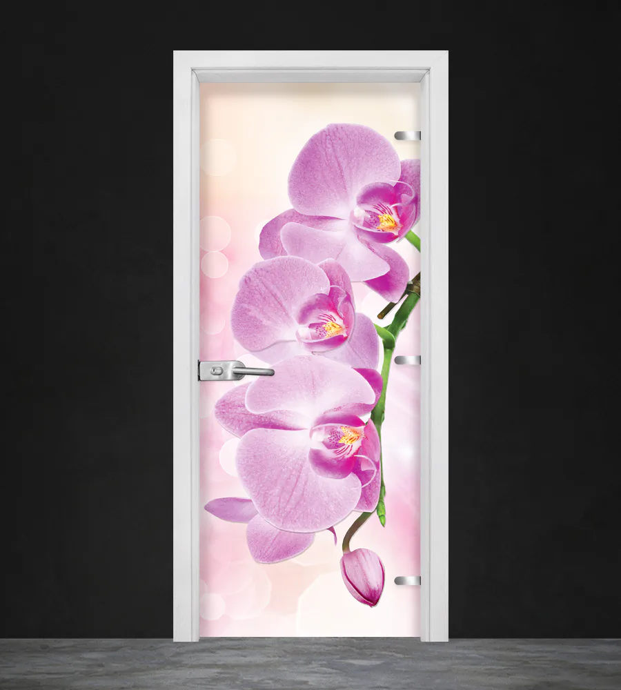 Стъклена врата Gradde Print G 13-3 Pink Сибирска Лиственица
