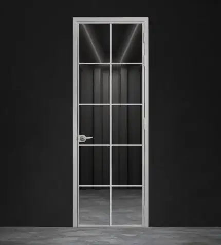 Стъклена врата Lusso L-3 Сив Мат